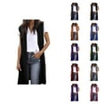 thumbnail image 1 of Long Cardigan Tunic Vest for Women 2025 Casual Sleeveless Open Front Long Cardigans Tops Coat Outerwear, 1 of 6