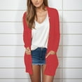 thumbnail image 1 of Long Cardigans for Women Lightweight Long Sleeve Button Open Front Loose Mid Length Comfy Solid Slim Blouse Dressy Coat With Pockets Shrugs for Dresses, 1 of 7