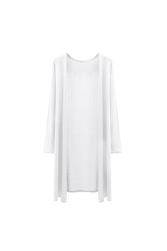 Long Cardigans for Women, Yigetop Women's Cardigan Summer Clothes Knitted Long Sleeve Jacket Shawl Loose Korean Long Thin Air Conditioning Shirt Women Womens Cardigan White XL