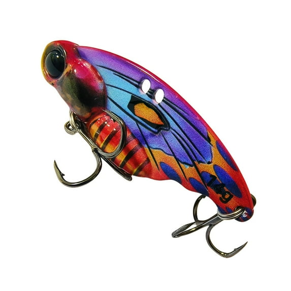 Long Casting Vibration Slow Sinking Metal Jigging High Density Vib For Saltwater Freshwater Fishing With Treble Hooks