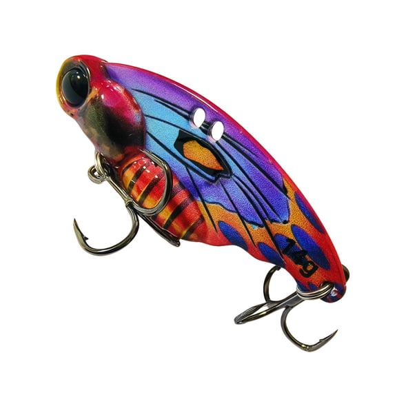 Long Casting Vibration Slow Sinking Metal Jigging High Density Vib For Saltwater Freshwater Fishing With Treble Hooks