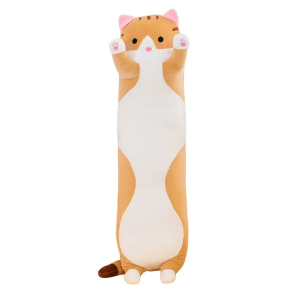 Long Cat Plush Body Pillow Soft Stuffed Animal Cute Hug Pillow Home Decor