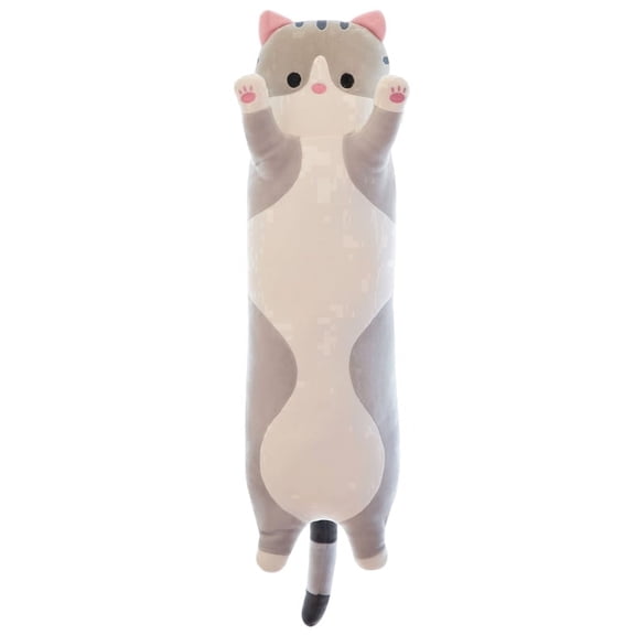 19in Long Cat Plush Toy Soft Stuffed Animal Plush Kawaii Cat Pillow Gift