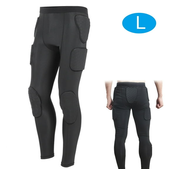 Long Cellulose Padding for Enhanced Safety in Sports, Goalkeeper Fitness Pants (Size L) Football Anti-Knock Trousers