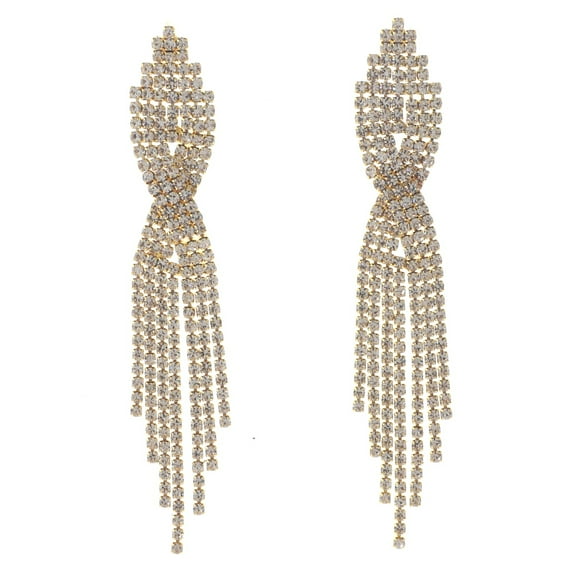 Long Chandelier Rhinestone Earring