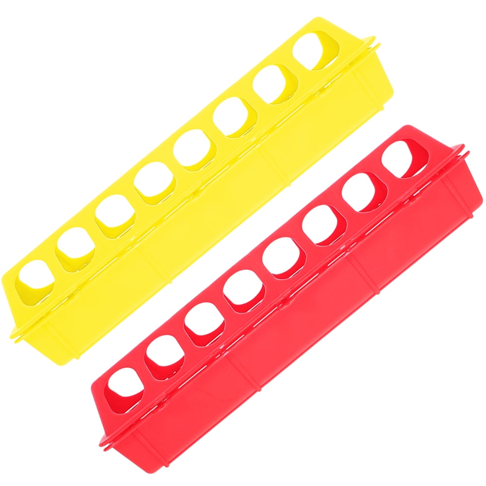 Long Chicken Trough Quail Food Dispenser Ducklings Feeder Pigeon