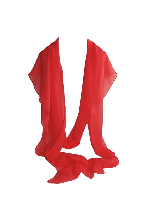 Long Chiffon Dance Shawl, Flowing Evening Wrap, 4m Length