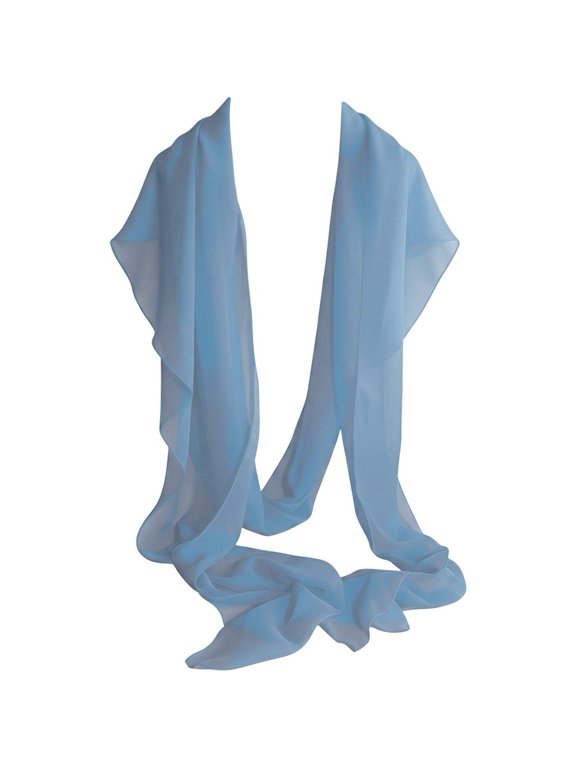 Long Chiffon Dance Shawl, Flowing Evening Wrap, 4m Length