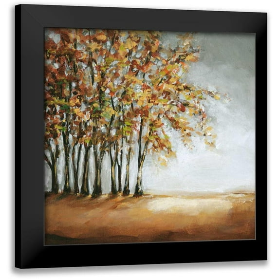 Long, Christina 12x12 Black Modern Framed Museum Art Print Titled - Tree in Fall