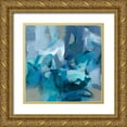 thumbnail image 1 of Long, Christina 12x12 Gold Ornate Wood Framed with Double Matting Museum Art Print Titled - Abstract Blues II, 1 of 4