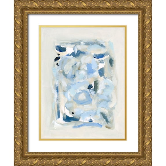 Long, Christina 19x24 Gold Ornate Wood Framed with Double Matting Museum Art Print Titled - Tinted Abstract III