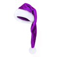 thumbnail image 1 of Long Christmas Santa Hat for Women Men Velvet Plush Xmas Hats for Holiday Festival Party Decor Costume Warm Winter Hats Purple One Size, 1 of 4
