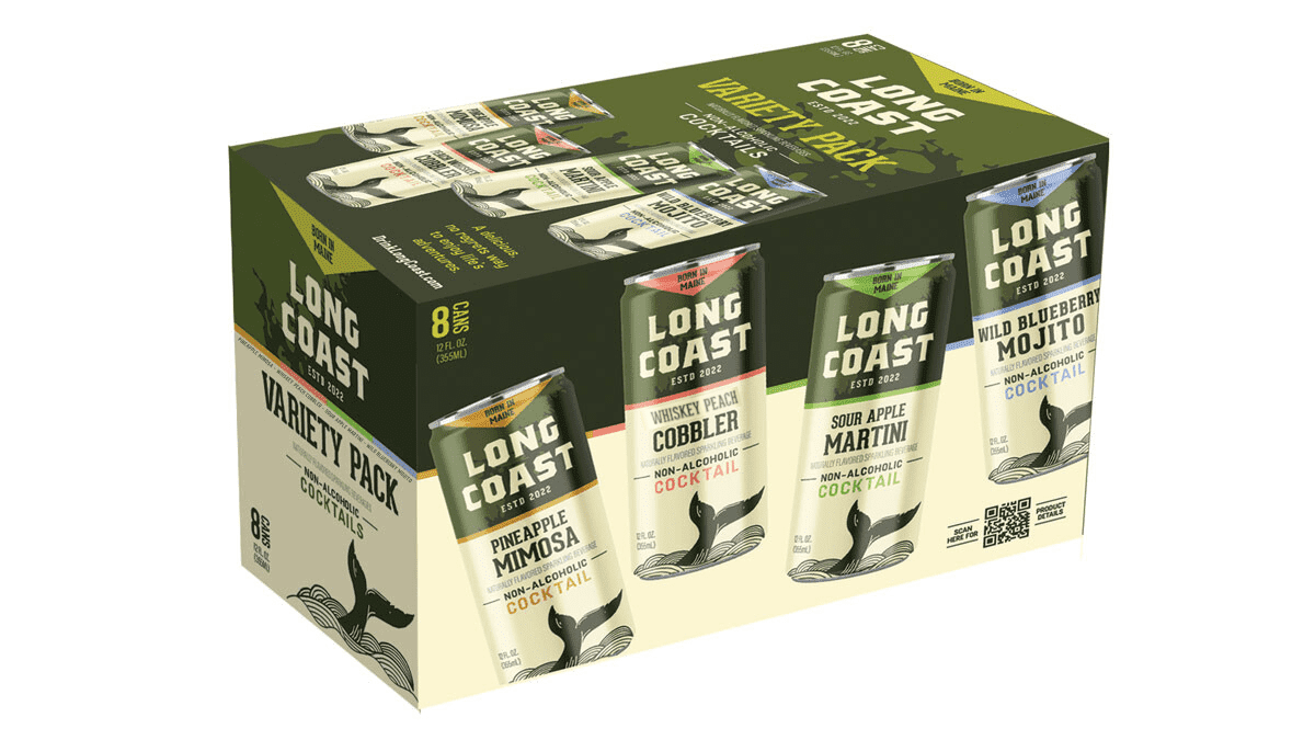 Long Coast Non Alcoholic Variety Cocktail Mixers, 8 Pack, 12 oz cans