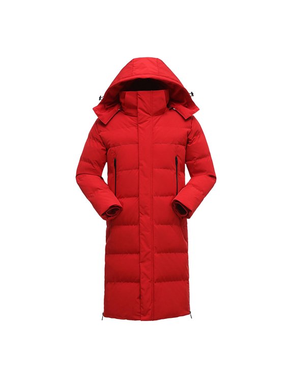 Long Coat Men Sevevn Men's Puffer Jacket Long Winter Parka Coats Windproof Thicken Hooded Quilted Padded Jackets Warm Outerwear