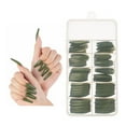 thumbnail image 1 of Long Coffin Acrylic Nails Full Cover Ballerina Tips for Elegant and Manicure Designs, 1 of 7
