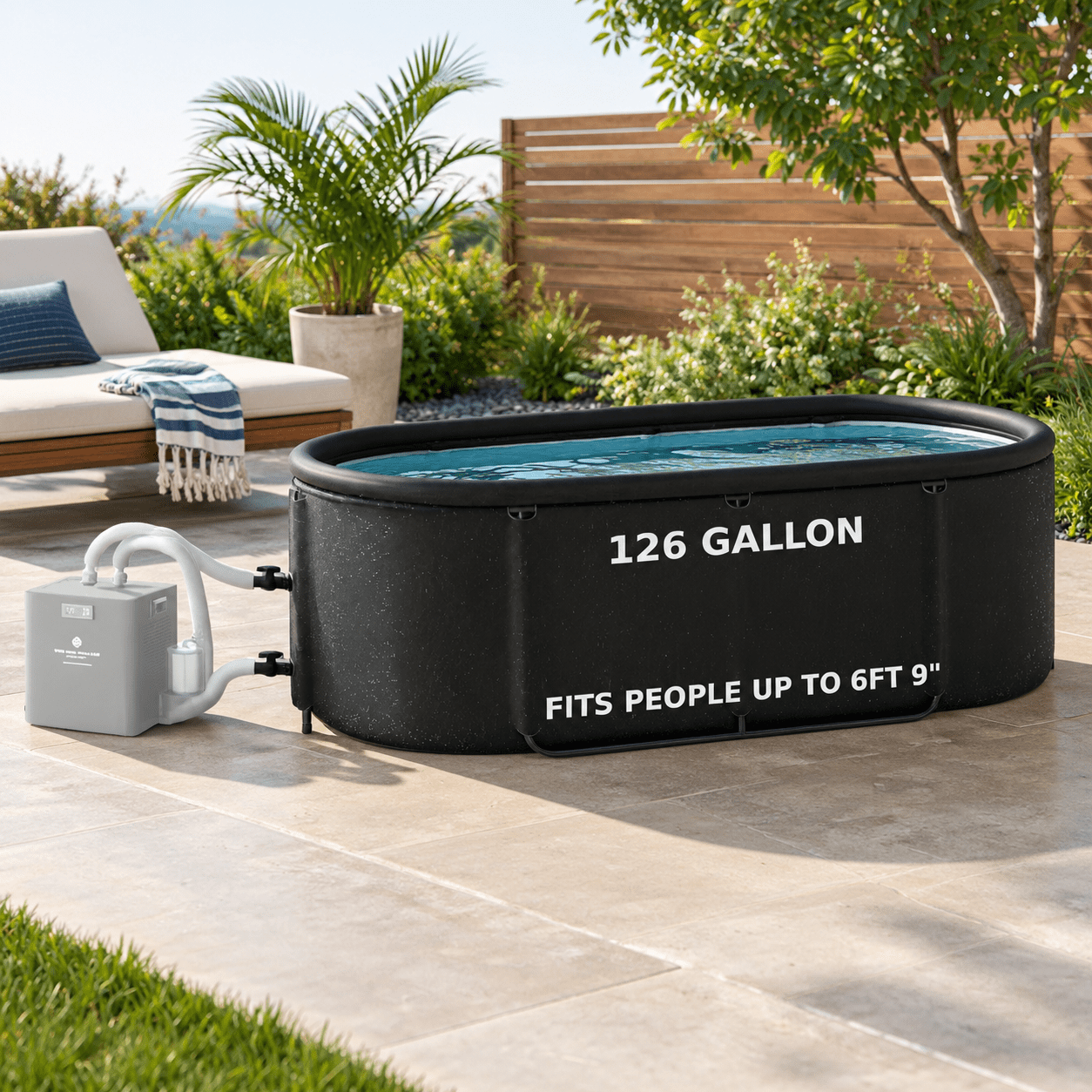 Long Cold Plunge - 126-gallon Extra-large Inflatable Ice Bath Tub For ...