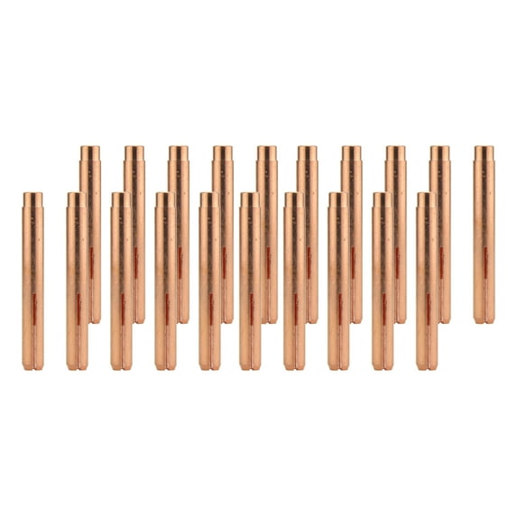Long Collet for TIG Welding Torches 9/20/25 with Large Diameter Gas Lens Set-Up - .040" (1.0mm) - Model: 13N21L - (20 PACK)