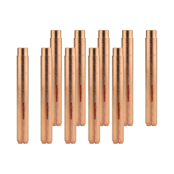 Long Collet for TIG Welding Torches 9/20/25 with Large Diameter Gas Lens Set-Up - 1/16" (1.6mm) - Model: 13N22L - (10 PACK)