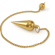 Long Cone Brass Metal Pendulum Healing Dowsing Divination Meditation Metaphysical Reiki Pendulum