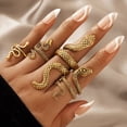 thumbnail image 1 of Unisex Snake Ring Set Vintage Zodiac Animal Rings Fashion, 1 of 4