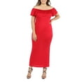 thumbnail image 1 of Long Cool Woman Off the Shoulder Plus Size Dress, 1 of 3