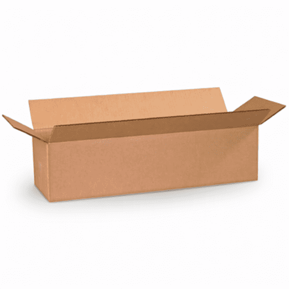 Long Corrugated Cardboard Boxes 24 x 8 x 6 Inch, Kraft Shipping Packing and Moving Cartons, 25 Pack
