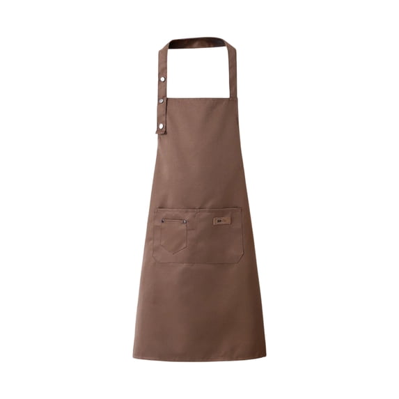 Long Cotton Apron Waterproof Oil Resistant, Kitchen Apron for Cooking Baking Cleaning, Adult Unisex with Adjustable Ties Phone Pocket