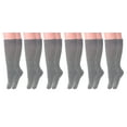 thumbnail image 1 of Long Cotton Cushion Casual Crew Socks Gray 6 Pairs Size 9-11, 1 of 4
