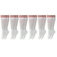 thumbnail image 1 of Long Cotton Cushion Casual Crew Socks White 6 Pairs Size 9-11, 1 of 4