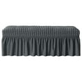 thumbnail image 1 of Long Cover Elastic Chair Covers Piano Slipcover for Hotel Decor Dark Gray, 1 of 6