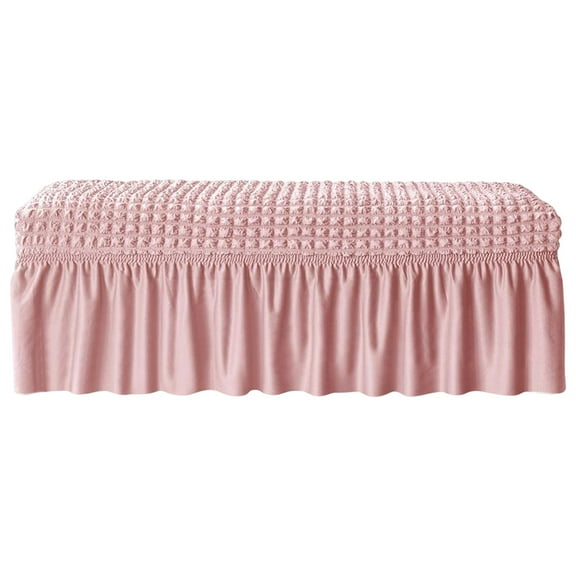 Long Cover Seat Furniture Protector for Living Room Hotel Decor Pink