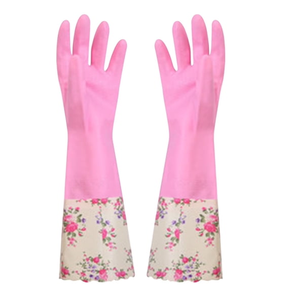 Long Cuff Cleaning Gloves Ecohintz Long Cuff Anti-Slip Cleaning Gloves - Dishwashing & Laundry Gloves with Grip Texture, Latex-Free & Durable for Kitchen & Household Chores, Dishwashing Gloves Grip