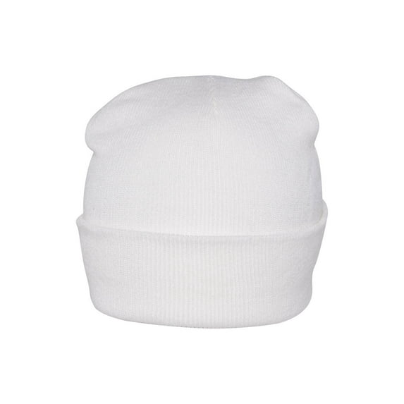 Long Cuff Winter Beanie , White