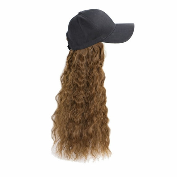 Long CurlsWig Cap Long Hair Baseball Cap Ball Caps Casual Hat With Wig,Wig with Bangs