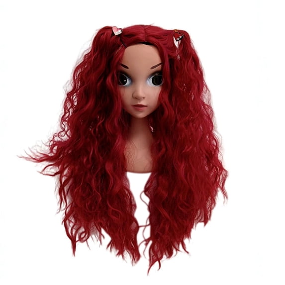 Long Curly Costume Wig, Colorful Synthetic Wavy Hair Wig for Themed Party, Halloween Cosplay, Birthday Dress‑Up for Role‑Playing