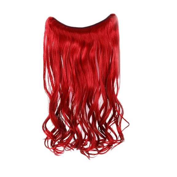 Long Curly Hair Extensions, Women's Clip-On Natural Shine Wig, Soft Heat Resistant Fibers, Secure and Comfortable Fit, Voluminous Hair