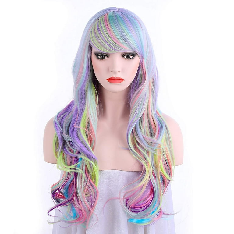 Multi color cosplay wigs hotsell