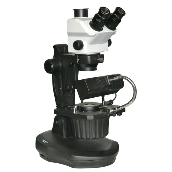 Long Distance 115mm/5 Wide Field 22mm Higest Zoom 1:9 Advanced Jewel Gem Inspection Zoom Stereo Microscope 7X-120X Magnification GIA Track Stand Darkfield