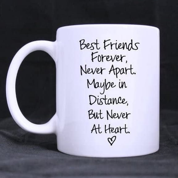 Long Distance Friendship Best Friends Forever Coffee Mug Gift Idea 11 Ounce