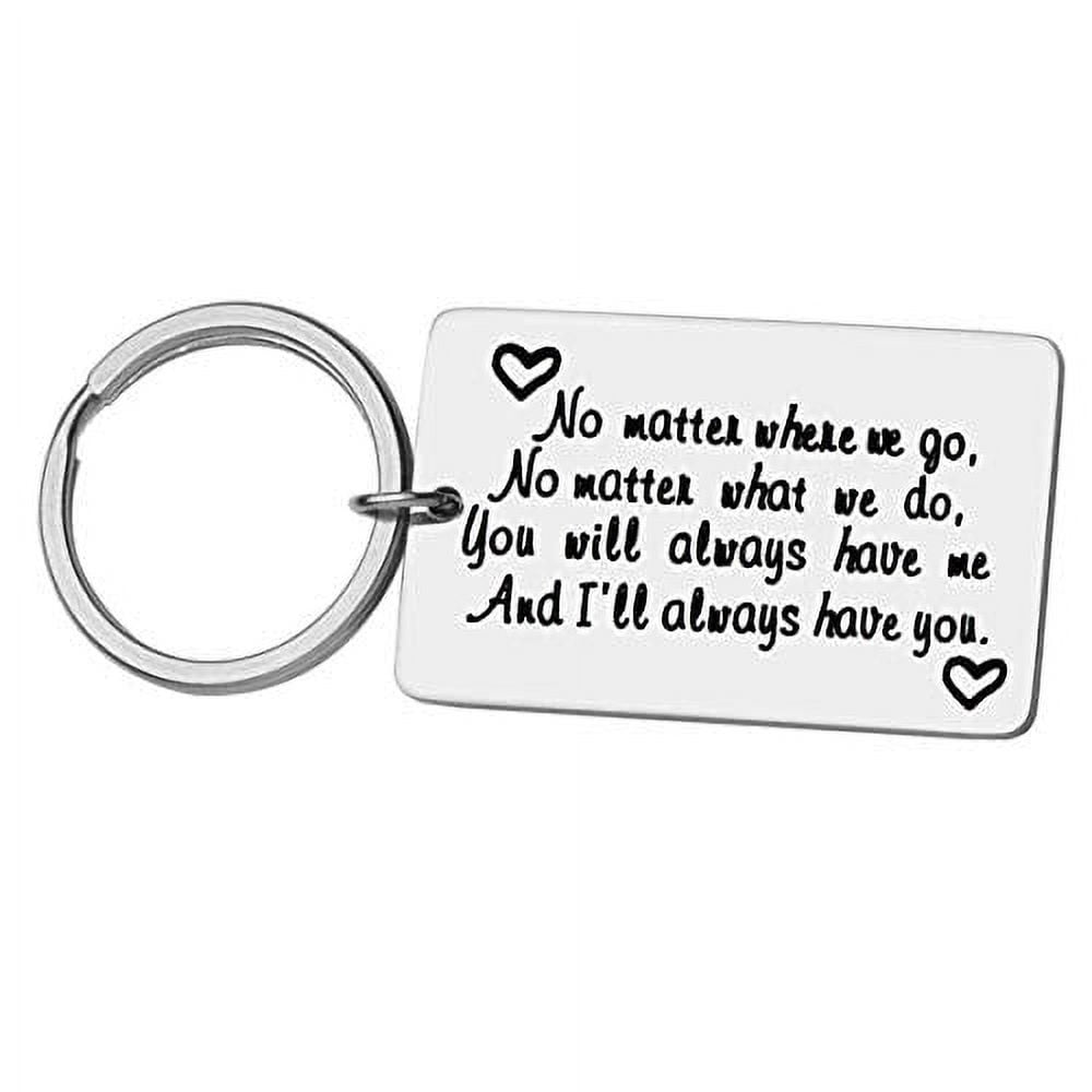 Long Distance Relationship Keychain Gift No Matter Where We Go