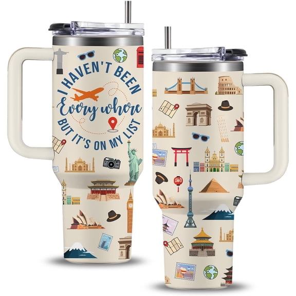 Long Distance Relationship Tumbler 40oz, Long Distance Relationship Gifts for His and Hers, Going Away Gifts for Girlfriend Boyfriend Couple, Birthday Christmas Anniversary I Love You Gift