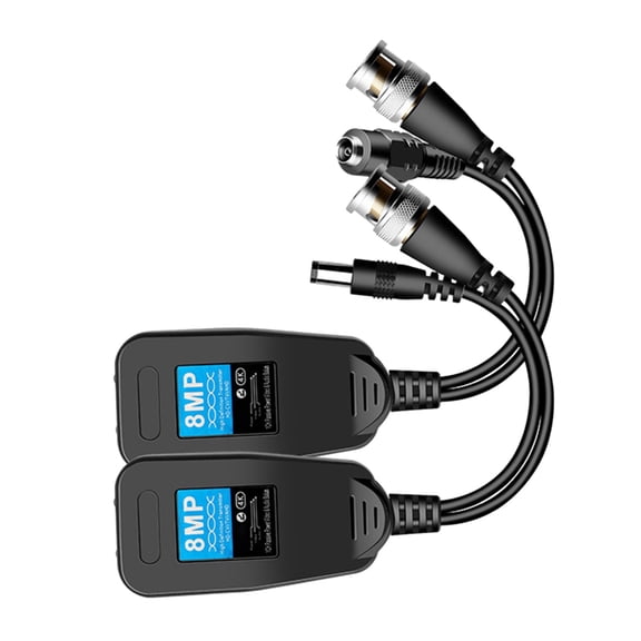 Long Distances Passive Video Balun Video Power Transceiver Adapter for CCTV Systems Cat5e/Cat6 Cable to BNC Connection