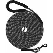 Long Dog Leash, 15FT 30FT 50FT 66FT Reflective Dog Training Leash with Soft Padded Handle for Large Medium Small Dogs Walking, Obedience, Black 15FT
