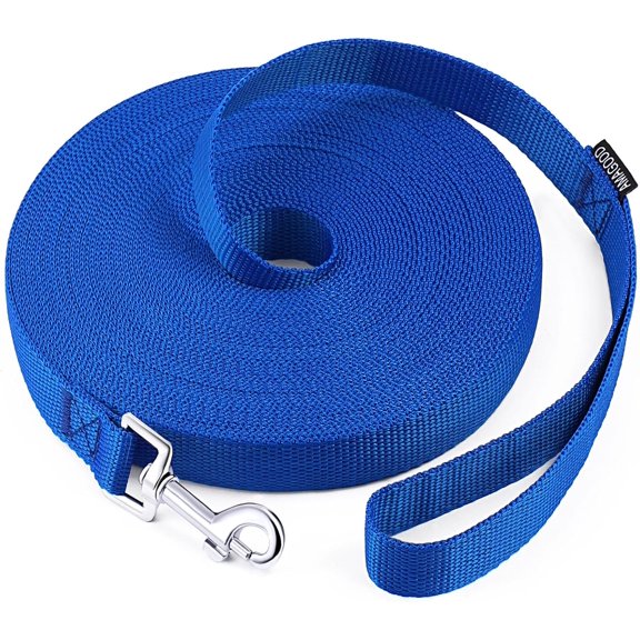Long Dog Leash for Training 15FT 20FT 30FT 50FT 100FT Lead Medium and Small Dogs Training,Tie Out,Play,Camping(15feet, Blue)