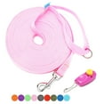thumbnail image 1 of Long Dog Leash with Recall Clickers for Small, Medium and Large Dogs or Cats Training, Walking, Camping (15 Feet, Pink), 1 of 6
