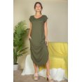 thumbnail image 1 of Long Dress with Hidden Pockets and Batwing Sleeves and V-Neck, 1 of 11