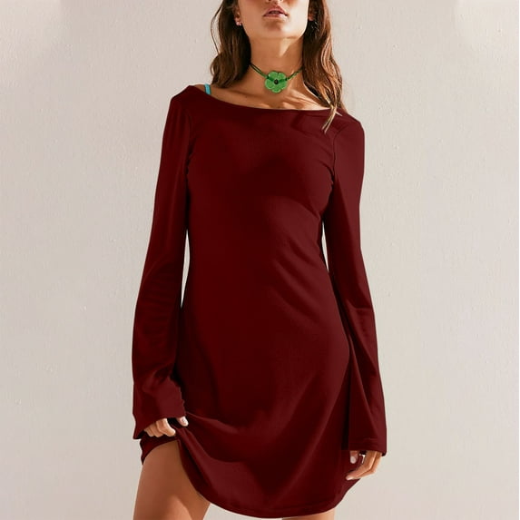 Long Dresses,Black and Friday Up To 65% Off Fall Dresses for Women 2024 Dresses for Women Ladies Dresses for Weddings Mini Dresses for Women,Wine S