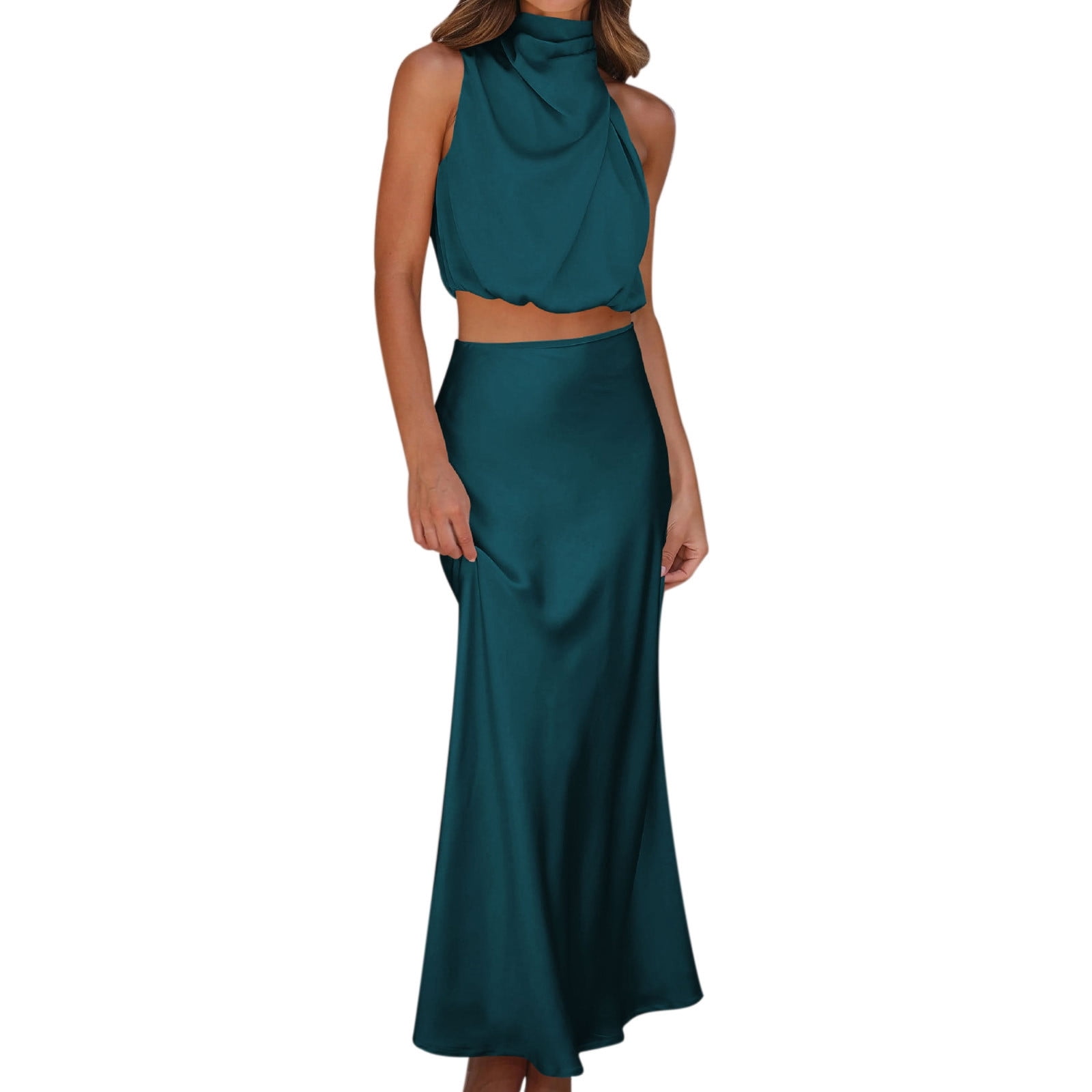 Long Dresses For Women Elegant And Halter Neck Maxi Casual And Stylish ...