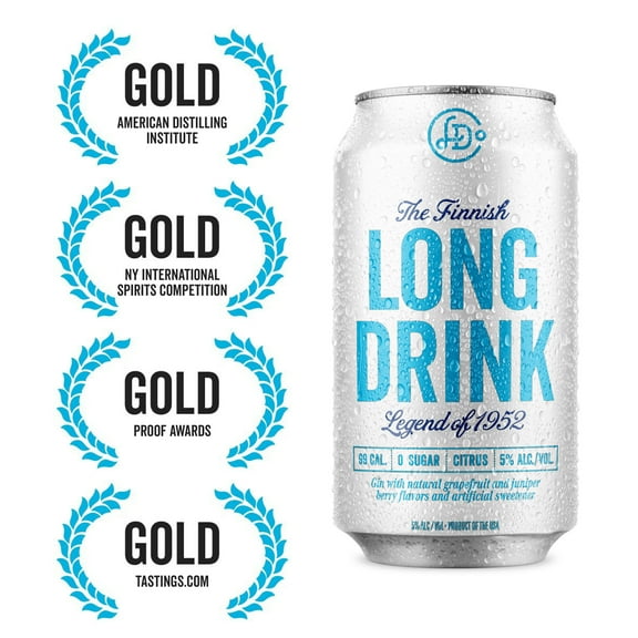 The Finnish Long Drink Citrus/Peach/Pineapple Gin Variety Pack 12 - 12 oz Cans