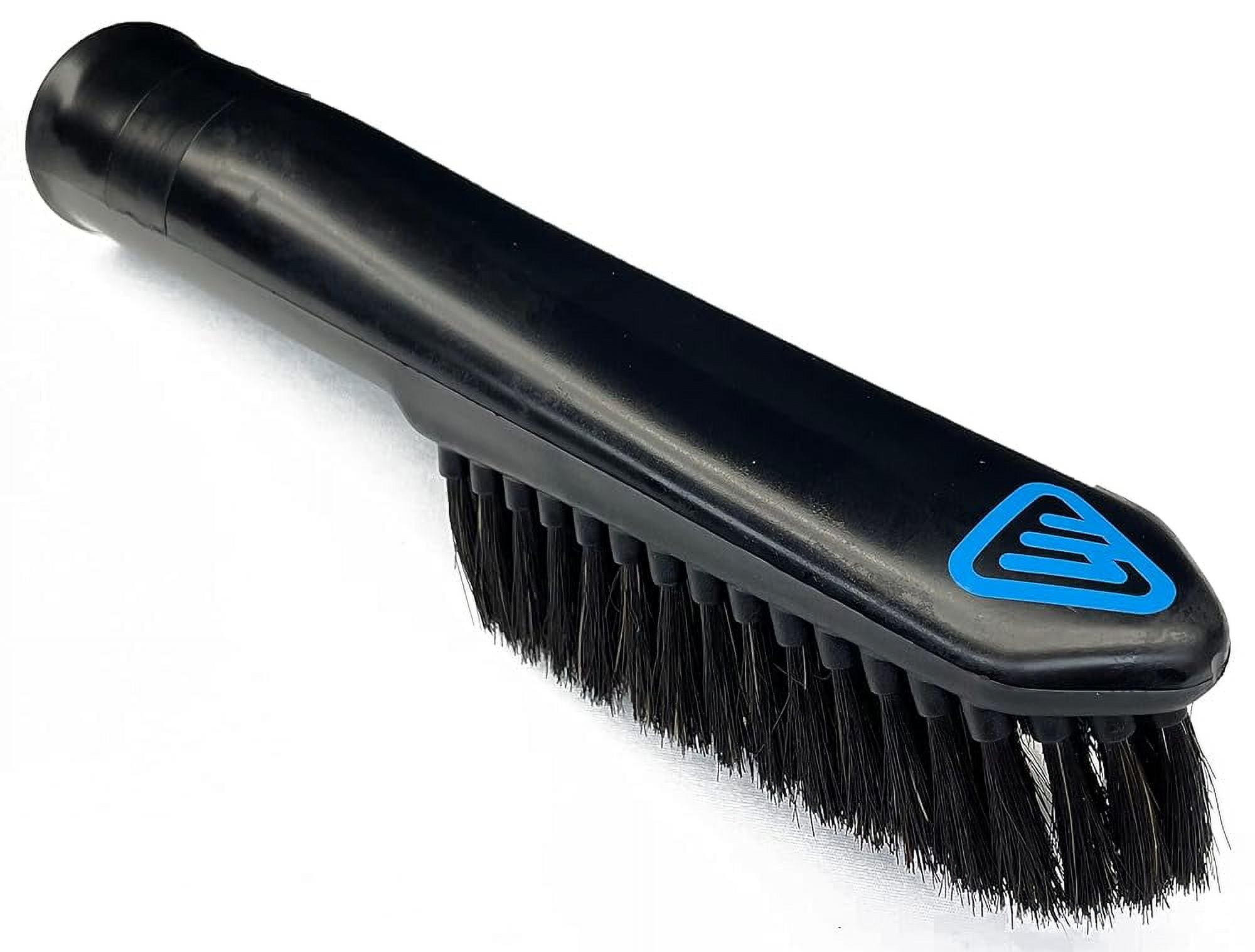 Long Dust Brush Vacuum Attachment Soft Black & Natural Bristles